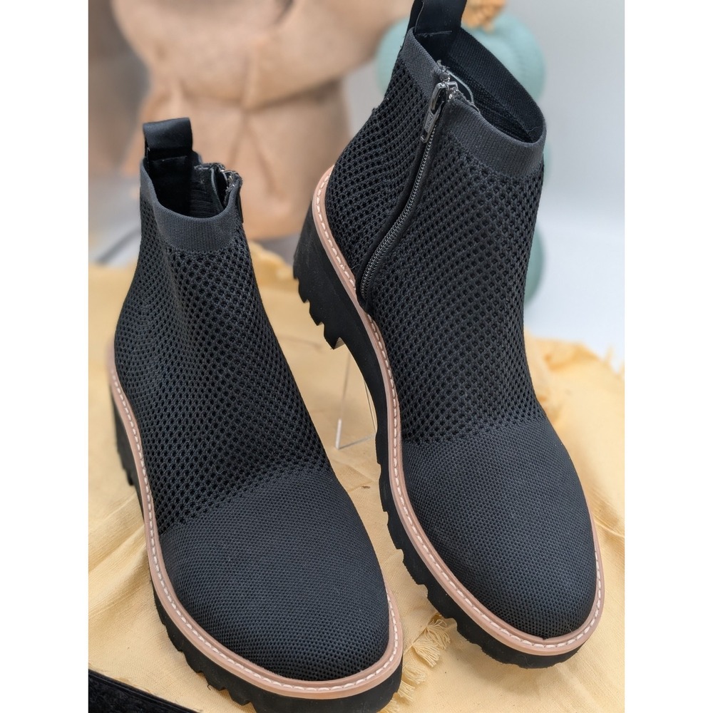 VANELi Marina Black Stretch Knit Booties Women's Size 8.5 M Ankle Boots NWOT‎